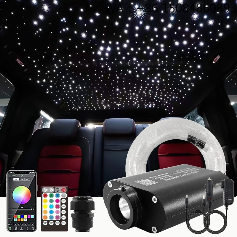 Home Cinema Interiors - 12W RGBW LED Glasfaser-Sternenhimmel-Beleuchtungsset, Sternenlicht-Projektor für