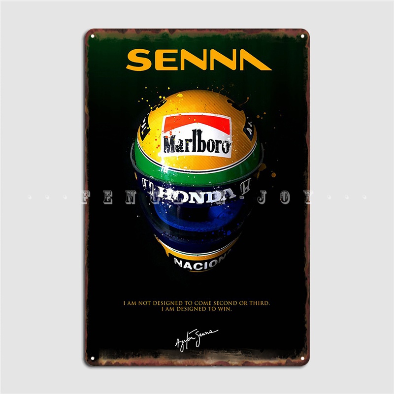 Home Cinema Quotes - Senna Zitat Minimalistisches Metallschild Poster Kino