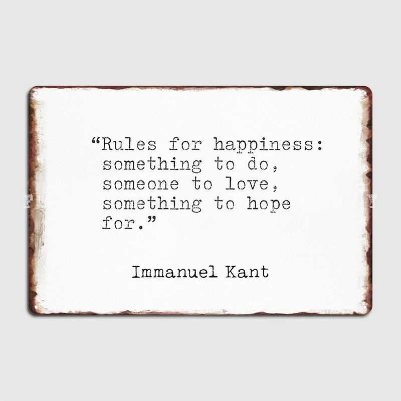 Home Cinema Quotes - Immanuel Kant Zitate Metallschild Kino Garage