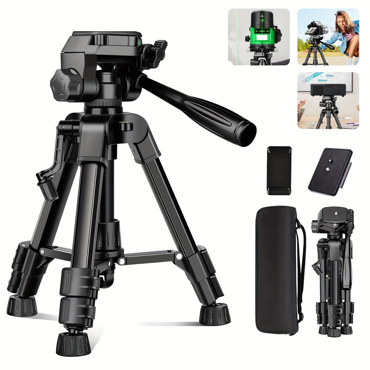 Projector Tripod Stand - Mini-Stativ für Kamera, 25-Zoll-Aluminium-Tischkamera-Stativ, tragbares Reisestativ,