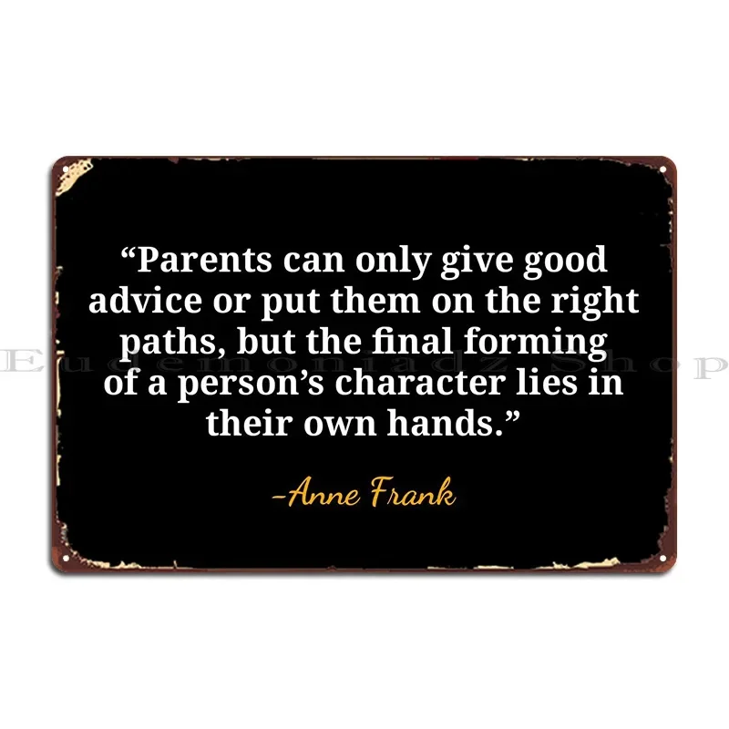 Home Cinema Quotes - Anne Frank Zitat Metall Plakette Poster