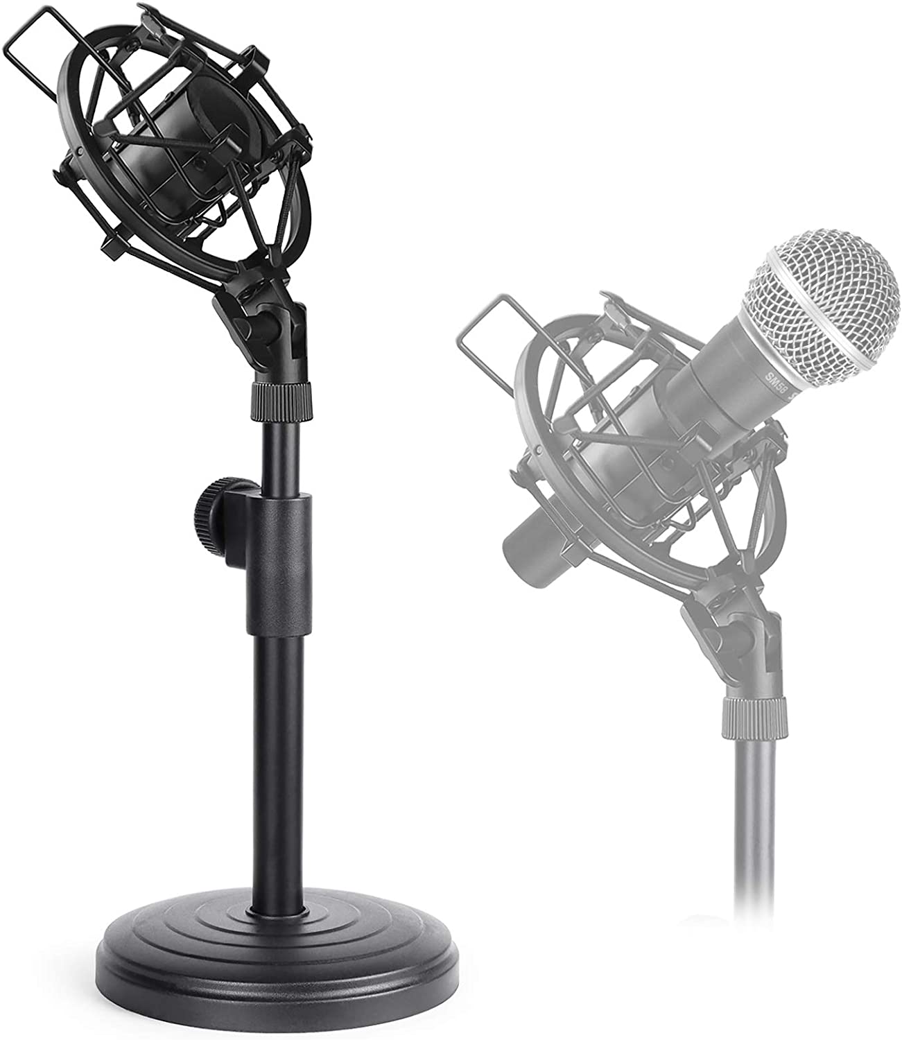 Shure Mic Sm58 - Schreibtisch Mikrofon Stand, Einstellbare Tisch Mic