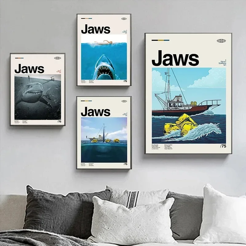Minimalistische Kunst Jaws Fil – Home Cinema Interiors Bewertung und Preis