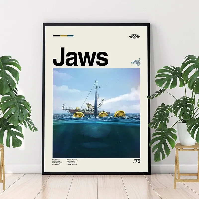 Minimalistische Kunst Jaws Fil – Home Cinema Interiors Bewertung und Preis