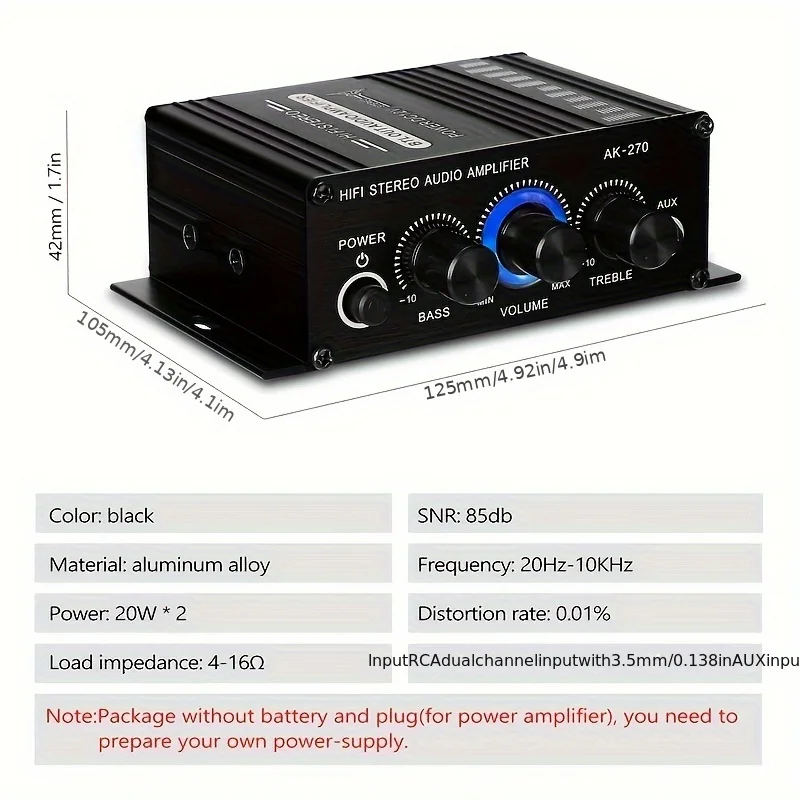AK-270 400W Mini-Leistungsvers – Audio Home Cinema Bewertung und Preis