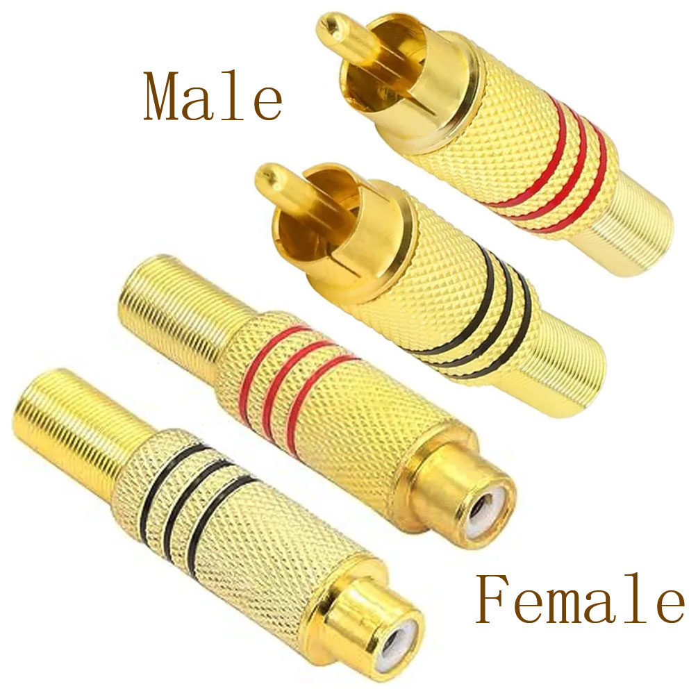 4 Stück RCA-Stecker Vergoldet  – Video Home Cinema Bewertung und Preis