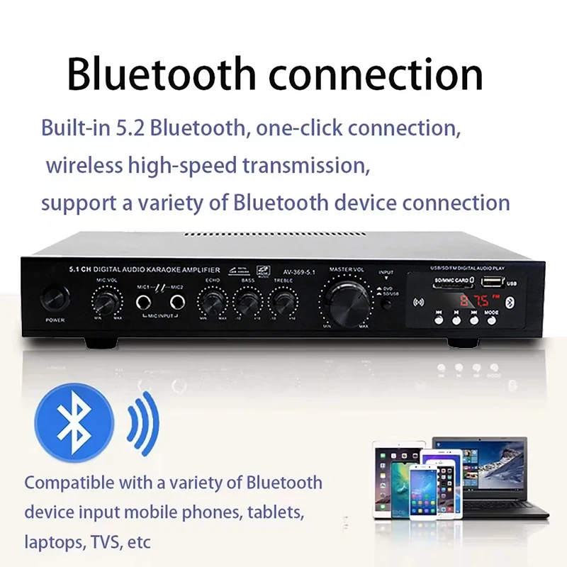 AV-369BT Bluetooth 5.1 Sound L – Home Cinema Amplifier Bewertung und Preis